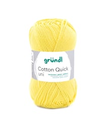 Fil à tricoter COTTON QUICK UNI - Gründl - PPSC - certifié Oeko-Tex 131 Jaune