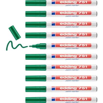 Lot de 10 Marqueurs peinture permanents - EDDING - Vert - Pointe ronde 1-2 mm