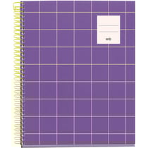 Cahier - A5 - Petits carreaux - Spirales - Couverture rigide - 100 feuilles - Miquelrius