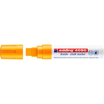 Lot de 5 marqueurs craie liquide - EDDING - Orange fluorescent - Pointe biseautée large 4-15 mm