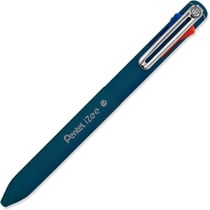 Stylo - 4 couleurs - Pointe moyenne - Corps bleu nuit - Pentel