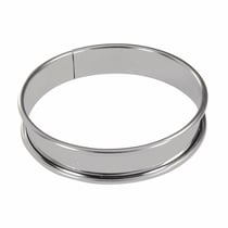 Boîte de 4 cercles à tartes inox - épaisseur 4/10è - Ø90 mm h 20 mm