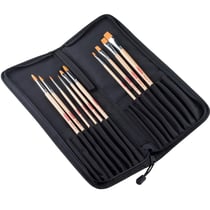 Set de 10 pinceaux - Plusieurs tailles et formes - Huile - Acrylique - Gouache