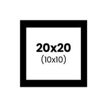 Passe-partout - Noir - 20x20cm - Photo 10x10cm - Pour cadre - Encadrement