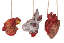 P'TIT Clown - 22577 - Tête d'animal ou Organe à Suspendre - Modèle Aléatoire - Décoration Halloween - Accessoire de Fête Effrayant pour Maison Hantée - Ambiance Terrifiante et Réaliste