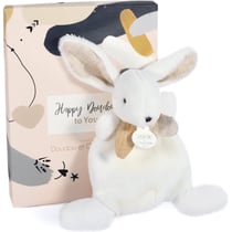 Happy Wild Mini Doudou Lapin beige 17 cm - Doudou et Compagnie