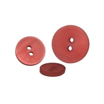 Lot de 6 boutons 2 trous satiné bordeaux