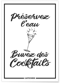 Affiche Préservez l'eau | A3 : 29,7x42cm