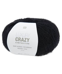 Fil exceptionnel à tricoter Luxury Crazy Composition Aran - Rico Design 09 Noir