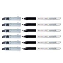 Lot de 6 feutres de coloriage effaçables - PILOT - FRIXION COLORS - Pointe moyenne - Noir