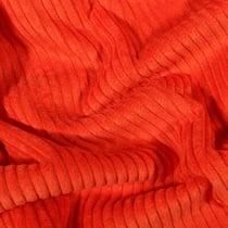 Tissu Velours côtelé uni Orange