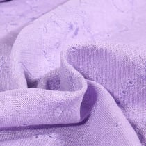 Tissu Lin Viscose Enora sur fond Lilas - Au mètre