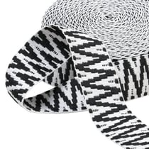Bobine 14,5m sangle ethnique 38mm noir blanc