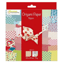 Papier pour origami - Thème Japon/Nippon - Carnet de 61 feuilles - 20x20cm - Avenue Mandarine