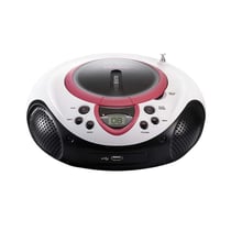 Lenco Radio FM / CD / USB Modèle SCD-386 Portable avec Écran LCD Rose