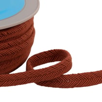 Double cordon fils 10mm orange rouille au mètre