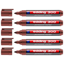 Marqueur permanent pointe ronde 1,5-3 mm - EDDING - Marron - Lot de 5
