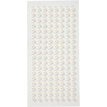 Demi-perles, d 5 mm, blanc, 144 pièces/ 1 Pq.