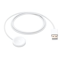 Hoko Câble Magnétique pour SmartWatch Double Broche Prise USB 60cm Blanc