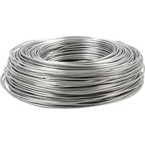 Fil d'aluminium, rond, ép. 2 mm, argent, 100 m/ 1 rouleau