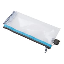 Pochette à fermeture éclair en plastique souple - Couleurs assorties - x 10 - Exacompta