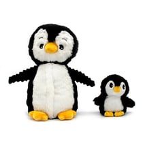 Peluche pingouin maman et son bébé noir - Les Déglingos