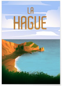 Affiche ville La Hague | A3 : 29,7x42cm