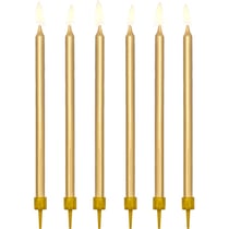 12 Bougies Dorées - 12.5 cm