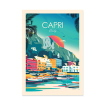 Affiche 50x70 cm - Capri Italy - Studio Inception