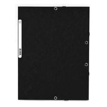 Chemise à élastiques 3 rabats carte lustrée 355g/m2 - Noir - x 50 - Exacompta