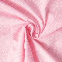 Tissu Coton imprimé Arty Tassin tacheté Blanc sur fond Rose