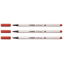 Lot de 3 feutres pinceaux - STABILO - Pen 68 brush - Rouge carmin