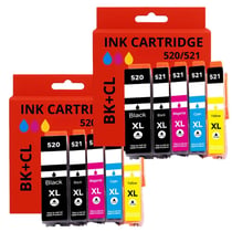 Pack Cartouches Compatibles Canon PGI-520 / CLI-521 – Pour Imprimantes PIXMA iP & MP Series