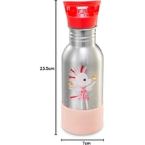 Gourde - Inox - Pour enfant - Paille intégrée - 600ml - Pour l'école, pique-nique - Lilliputiens