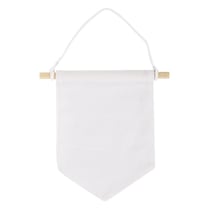 Fanion de tissu à suspendre, blanc naturel, 14x14cm, 3 pièces