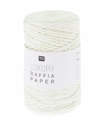Bobine de fibre de papier Luxury Raffia Paper - 100gr - Rico Design 01 Blanc