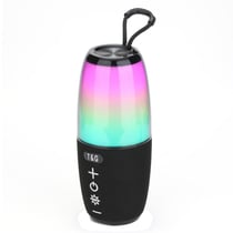Enceinte Bluetooth Waterproof Portable 5W Haute Puissance Avec Lumière RGB Et Autonomie 10H Noir YONIS
