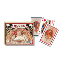 Jeu de cartes Mucha Dreams - PIATNIK - Coffret de 2 jeux de 55 cartes