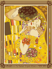 Canevas antique Le baiser Klimt 45x60cm