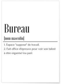 Affiche Définition Bureau | A3 : 29,7x42cm