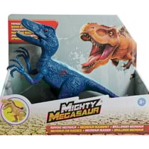 Dinosaure velociraptor rugissant avec blessure - dino megasaur mighty avec sons - 22 cm de long - dragon-i toys