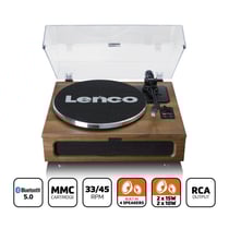 Platine Vinyle LENCO LS-410WA - Bluetooth, 4 haut-parleurs intégrés - Bois