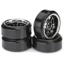 4 roues Drift AV/ARR LP 9 battons/Profile C" noir/chromé 1/10 - Absima 2510045"