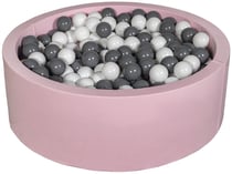 Piscine à balles Aire de jeu + 450 balles rose blanc,gris