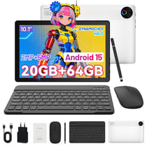 Tablette tactile KOTSREN Android 15 - Blanc - 10.1 pouces