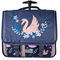 Cartable à roulettes Bagtrotter – Bleu/Rose – Phileas – 2 compartiments