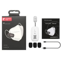 Microphone Sans Fil Portable Pratique Avec Son Clair Et Puissant pour masque Blanc YONIS