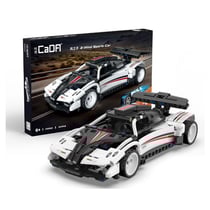 Maquette Voiture de course a retrofriction blanche - Cada Bricks
