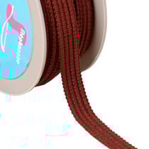 Galon quatre cordons 15mm orange rouille foncé au mètre