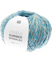 Pelote de coton Creative Summer Sprinkles - 100Gr - Rico Design 004 Bleu Aqua